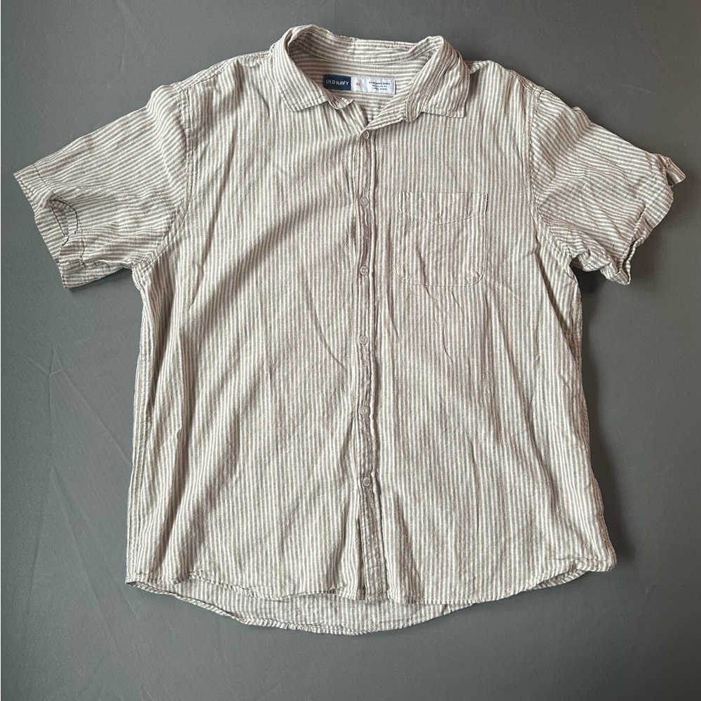 Men’s Old Navy Tan Striped Shirt
